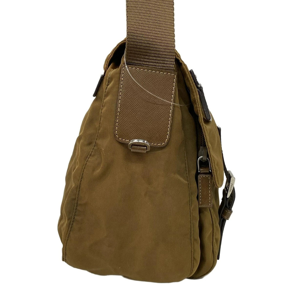 Prada messenger Brown bag tessuto Vela Saffiano leather